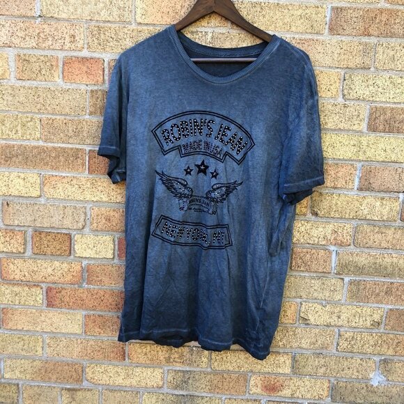 Vintage Robin's Jeans Studded T Shirt XXL - Picture 4 of 5